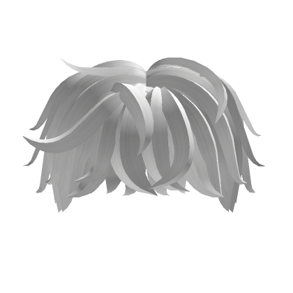 Messy Anime Boy Hair (White) | Roblox Item - Rolimon'S