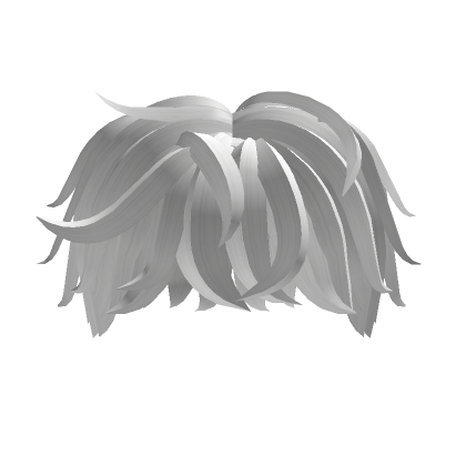 Messy Anime Boy Hair in White - Roblox