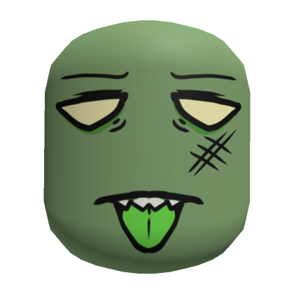 Roblox Item Tough zombie face [moss green]