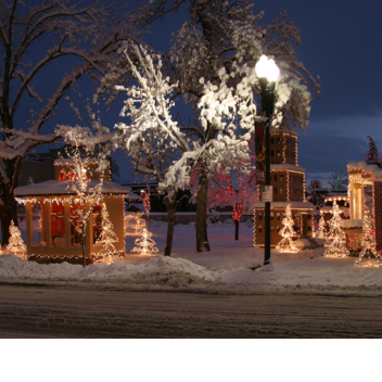 Small Christmas themed village