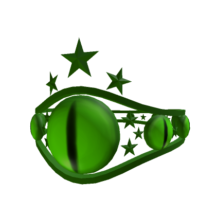 Roblox Item Green Multiple Eyes and Stars
