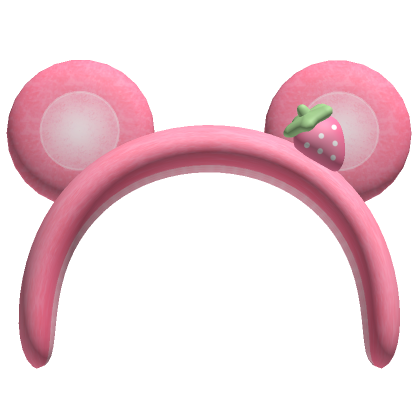 Roblox Item ♡ kawaii pink strawberry bear headband