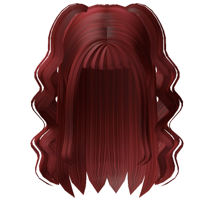 Roblox Item Red Preppy Curly Twintails Hair
