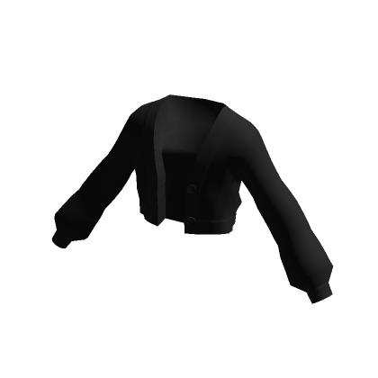 Black Oversized Cropped Cardigan | Roblox Item - Rolimon's