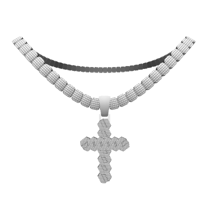 Iced Out Tennis Cross Chain [1.0] | Roblox Item - Rolimon's