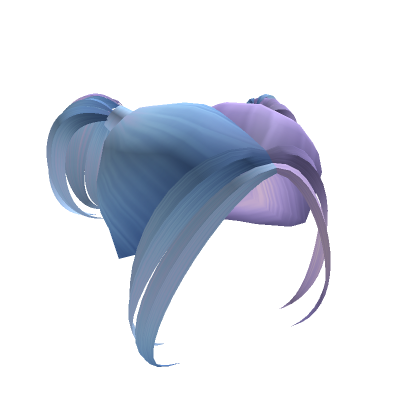 Roblox Item Split Pigtail Hair - Blue Purple