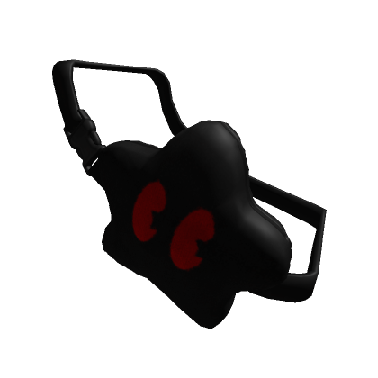 Roblox Item 1.0 BLACK RED Y2K STAR FRONT-BAG