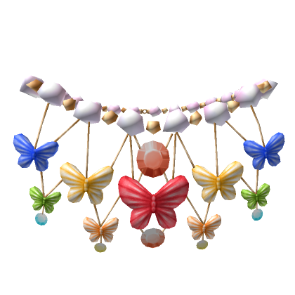 Roblox Item Butterfly Necklace - Rainbow [1.0]