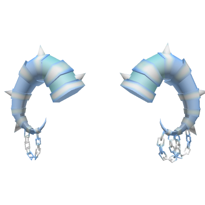Roblox Item Blue Pastel chained Horns