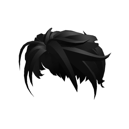 Black Messy Laid Back Hair | Roblox Item - Rolimon'S