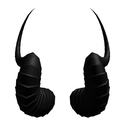 Curled Pinser Dragon Horns Black's Code & Price - RblxTrade