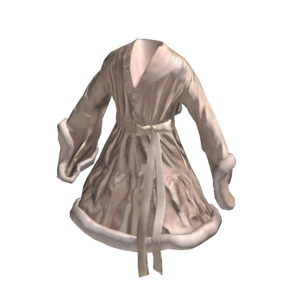 Silk Princess Fur Robe in Beige | Roblox Item - Rolimon's