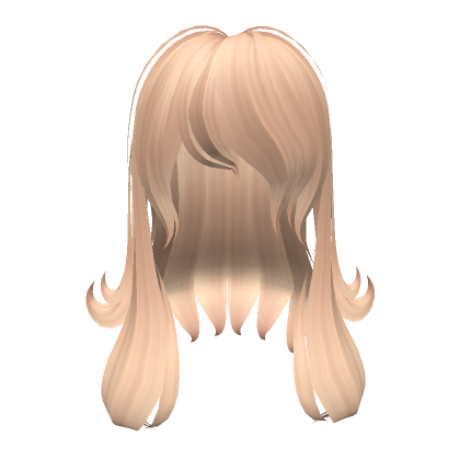 Curly Anime Hair with Side Swoop in Blonde | Roblox Item - Rolimon's