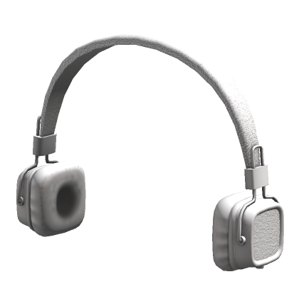 Roblox Item Square Leather Headphones White