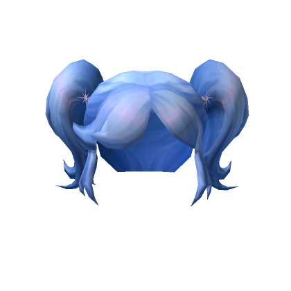 Roblox Item Blue Double Ponytails