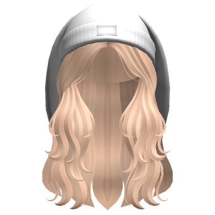 Wavy Blonde Hair With A Bunny Beanie - Roblox