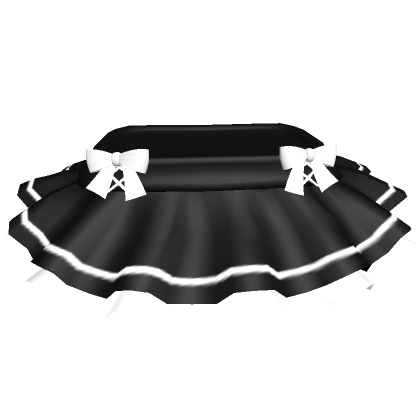 Cute Mini Ruffle Skirt w/ Bows (Black & White) | Roblox Item - Rolimon's