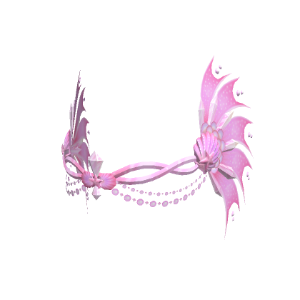 Roblox Item Crystal Fins Mermay Headpiece in Coral Pink