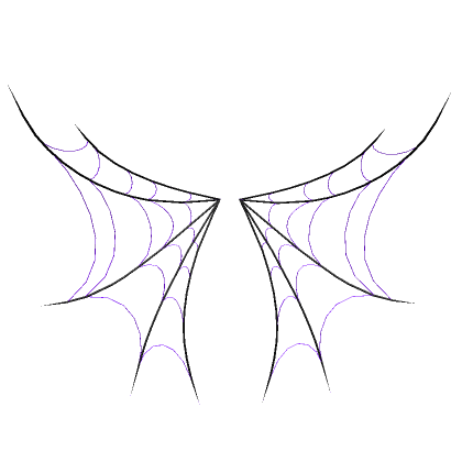 Roblox Item Black & Purple Spiderweb Wings