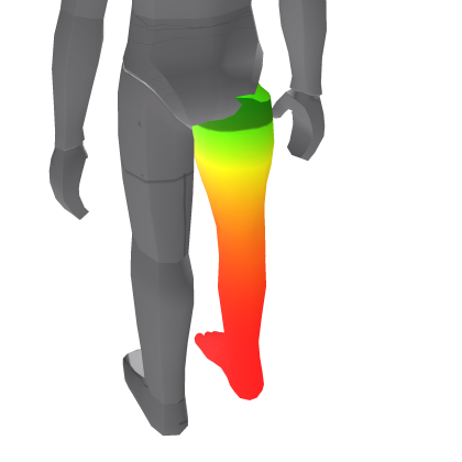 Glowing Rainbow GigaChad - Right Leg