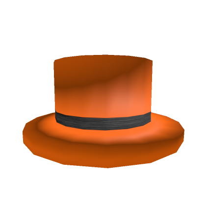 Roblox Item Black Banded Orange Top Hat 