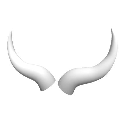 White Curved Horns | Roblox Item - Rolimon's