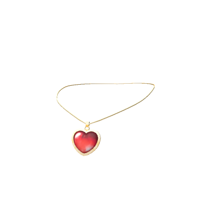 Red gem outlet heart necklace