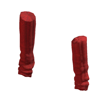 Roblox Item Red Uneven Leg Warmers