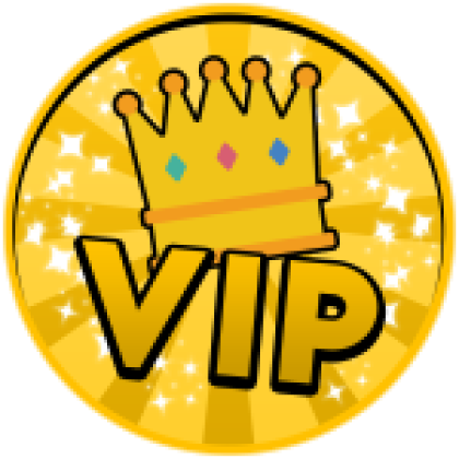 Golden crown icon for vip members in roblox