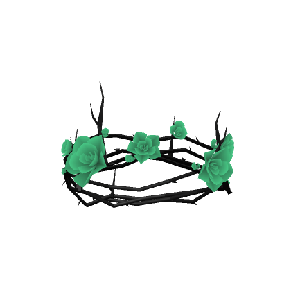 Roblox Item Green & Black Thorn Rose Crown