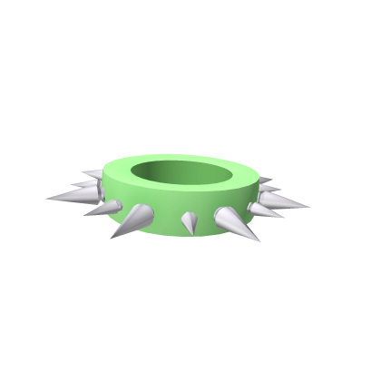 Roblox Item Green Spiky Goth Necklace (3.0)