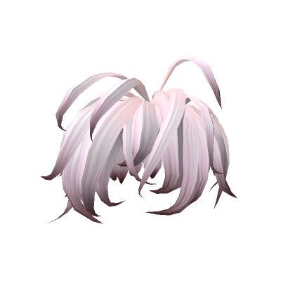 Roblox Item Messy Edgy Short White to Maroon Hair
