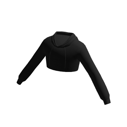 Black Cropped Hoodie's Code & Price - RblxTrade