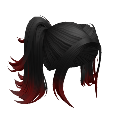 Black and Red  Black hair roblox, Free girl, Girl hairstyles