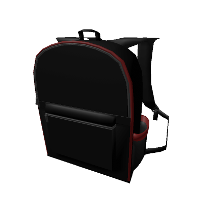 Black Backpack w Red Accent Roblox