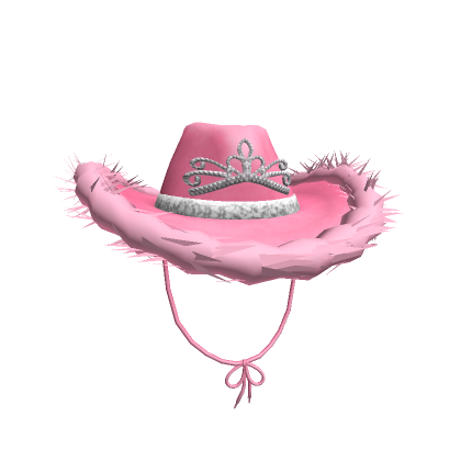 Preppy Fur Tiara Cowboy Hat Magenta | Roblox Item - Rolimon’s