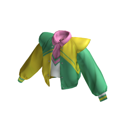 Stylish Yellow And Green Bomber - Dressx'S Code & Price - Rblxtrade