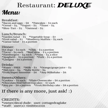 Bloxburg Menu Roblox