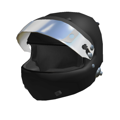 Professional GT Racing Helmet in Black White Visor Roblox Item