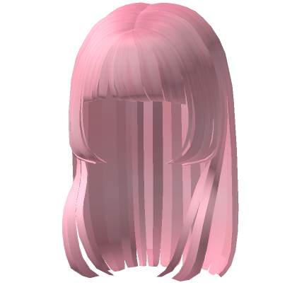 Roblox Item Straight Hime Cut in Pink