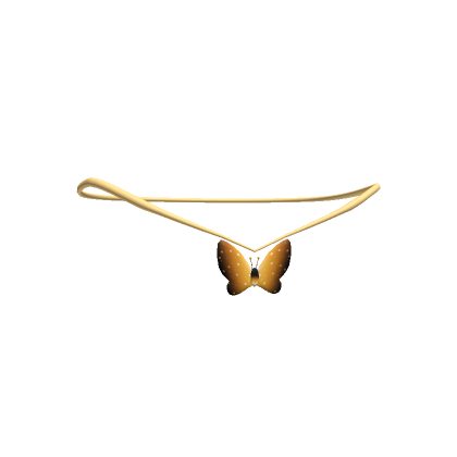 Roblox Item 1.0 Golden Butterfly Necklace