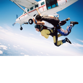 Skydive To the Winners Challenge! (SUPERHEROES!)