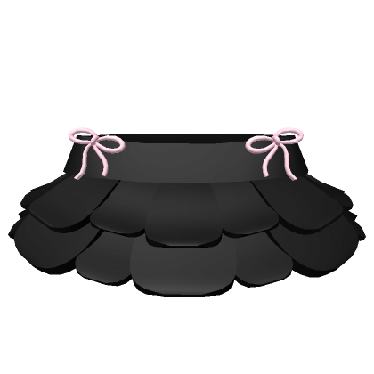 Roblox Item ♡ kawaii mini black ruffle fairy chibi doll skirt