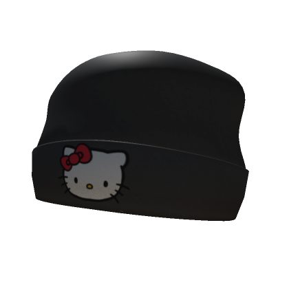 Roblox Item Cute black Hello Kitty Beanie