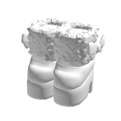 White Fuzzy Platform Boots's Code & Price - RblxTrade