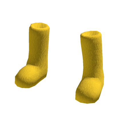 Roblox Item Y2K Fuzzy Yellow Boots