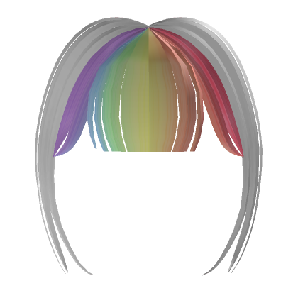 White with hotsell rainbow bangs