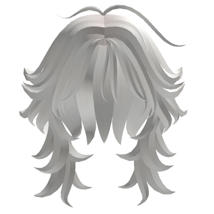 White Messy Wolf Cut Hair | Roblox Item - Rolimon's