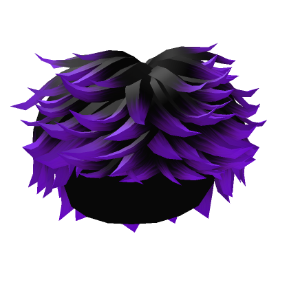 Roblox Item Black to Purple Messy Hair