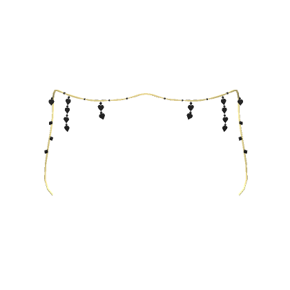 Golden Jewel Face Chain in Black | Roblox Item - Rolimon's